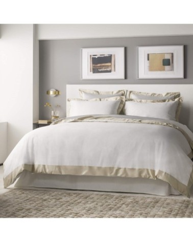 Housse de couette luxe en Satin de coton  Blanc 240x220 cm