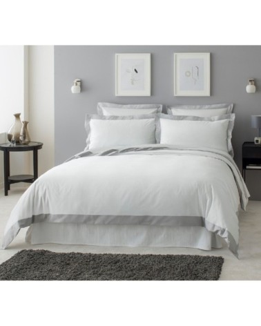 Housse de couette luxe en Satin de coton  Gris clair 200x200 cm