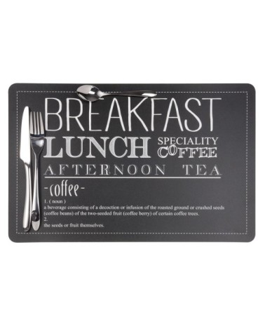 Set de table en plastique noir