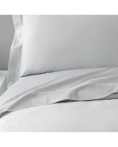 Housse de couette luxe en Satin de coton  Gris clair 240x220 cm