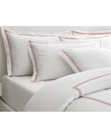 Housse de couette luxe en Satin de coton  Rouge 200x200 cm