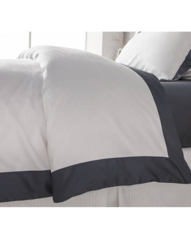 Housse de couette luxe en Satin de coton  Gris 240x220 cm
