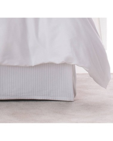 Cache sommier luxe en Coton Blanc 160x200 cm