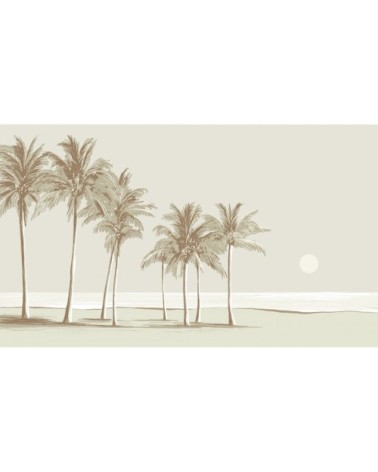 Papier peint panoramique palmiers 425 x 250  brun clair