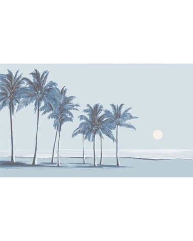 Papier peint panoramique palmiers 340 x 250  bleu