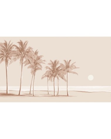 Papier peint panoramique palmiers 425 x 250  brun