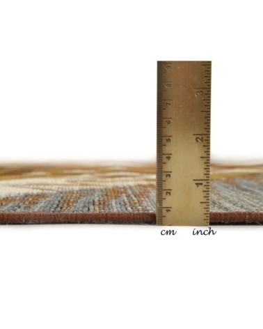 Tapis d'extérieur tissé plat - Marron multicolore 80x165 cm