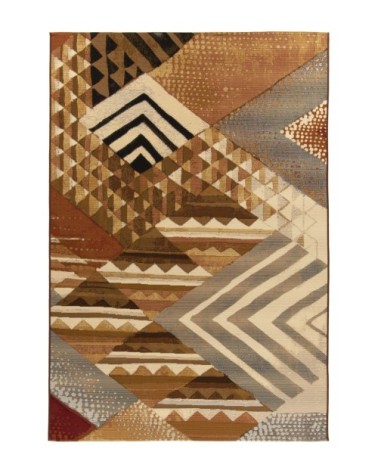 Tapis d'extérieur tissé plat - Marron multicolore 120x180 cm