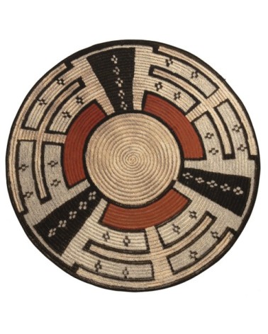 Tapis d'extérieur tissé plat - beige multicolore D240 cm