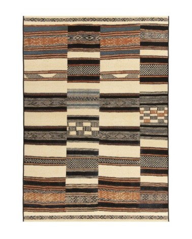 Tapis d'extérieur tissé plat - Beige 80x165 cm
