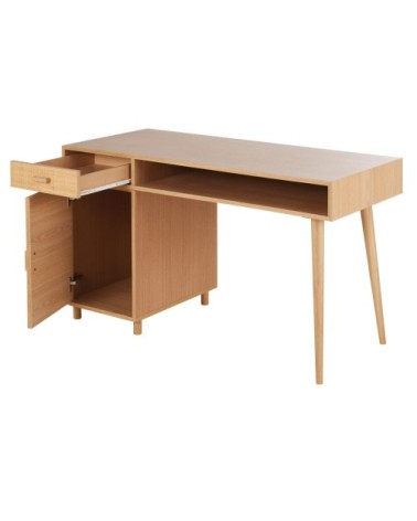 Bureau 1 tiroir 1 niche beige