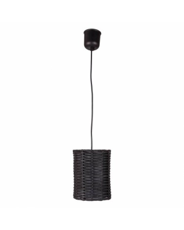 Suspension cylindrique en rotin noir D16