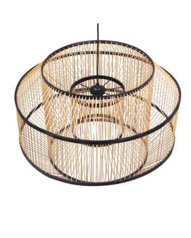 Suspension cylindrique en rotin D62