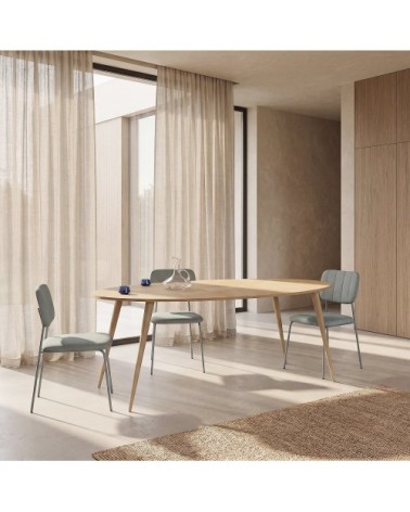 Table à manger ovale, 8 personnes, L200 cm
