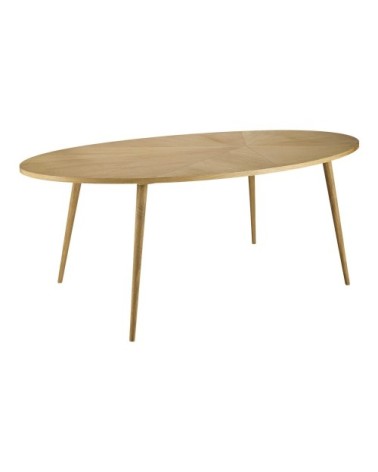 Table à manger ovale, 8 personnes, L200 cm