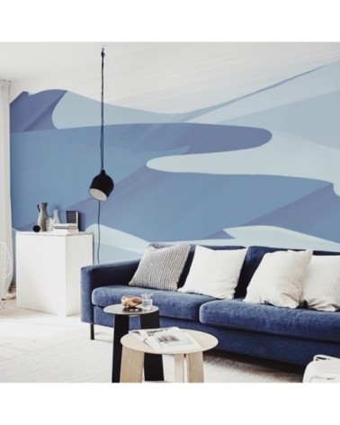 Papier peint panoramique dunes 255 x 250  bleu