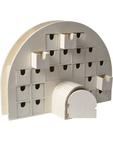 Calendrier de l'Avent igloo 44x32cm