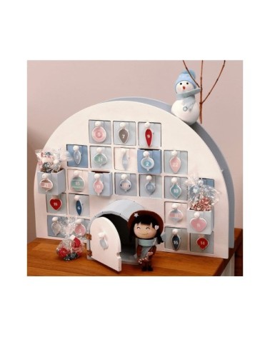 Calendrier de l'Avent igloo 44x32cm