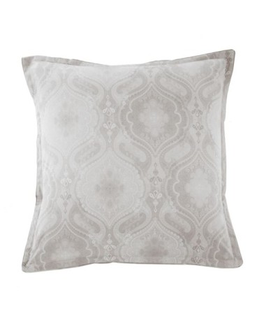 Taie d'oreiller en satin de coton blanc neige 65x65