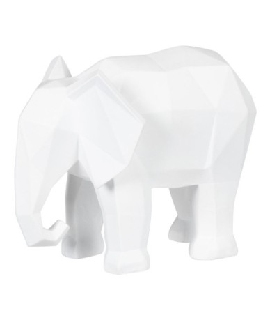 Statuette origami éléphant blanc H12