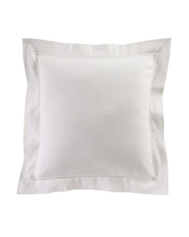 Taie d'oreiller en lin métis blanc 65x65