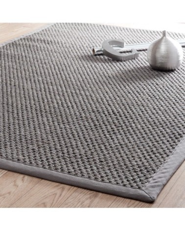 Tapis tressé en sisal gris 200x300