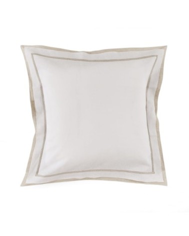 Taie d'oreiller en lin blanc/naturel 65x65