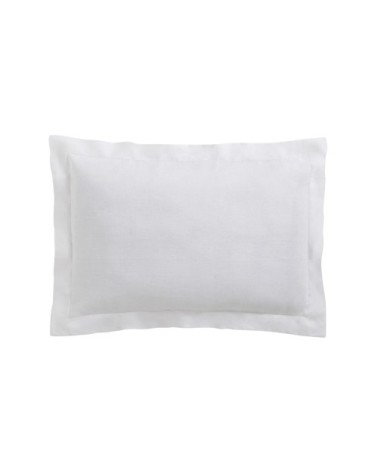Taie d'oreiller en lin blanc 31x42