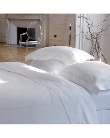 Taie d'oreiller en lin métis blanc 31x42