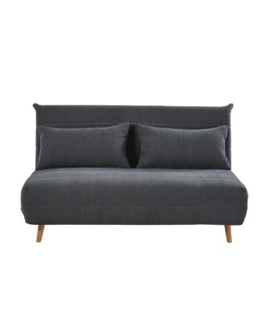 Canapé clic-clac 2 places gris anthracite