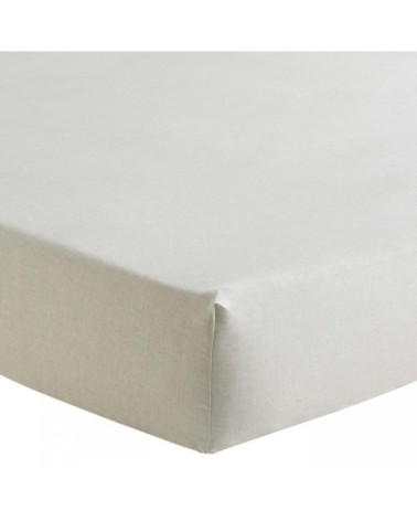 Drap housse en lin métis naturel 90x200
