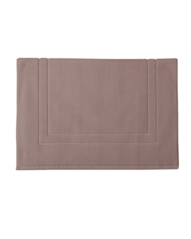 Tapis de bain en coton marron gazelle 60x90