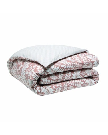 Housse de couette en percale de coton marron 260x240