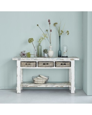 Console en pin recyclé massif