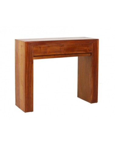 Console moderne 2 tiroirs en teck