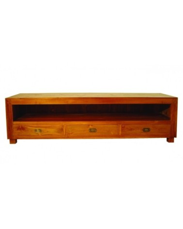 Meuble TV 3 tiroirs en teck