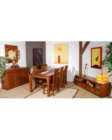 Meuble TV 3 tiroirs en teck