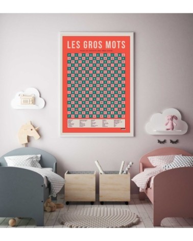 Affiche d'art les gros mots 50 X 70 cm
