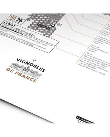 Affiche d'art vignoble de la vallée de la Loire 30 X 40 cm