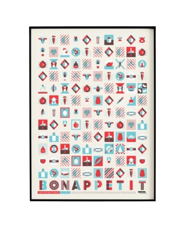 Affiche d'art bon appétit 50 X 70 cm