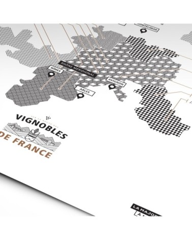 Affiche d'art vignoble de la vallée du Rhône 30 X 40 cm