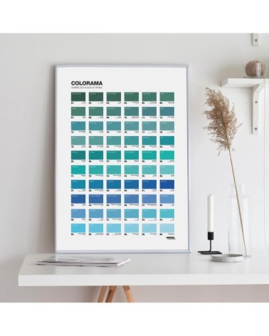 Affiche d'art colorama des plages 50 X 70 cm