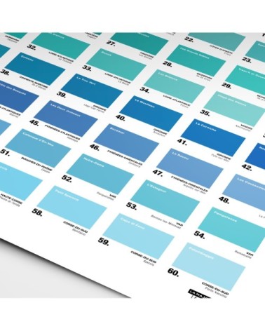 Affiche d'art colorama des plages 50 X 70 cm