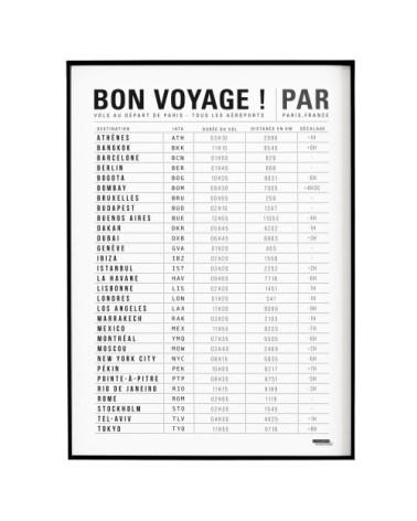 Affiche d'art bon voyage ! 50 X 70 cm