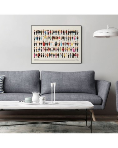 Affiche d'art vestiaire musical de la variété française 50 X 70 cm