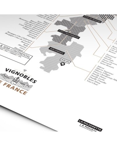 Affiche d'art vignoble de Bourgogne 30 X 40 cm