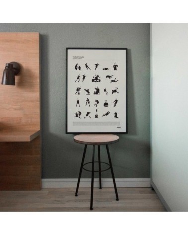 Affiche d'art les grands moments du football français 50 X 70 cm