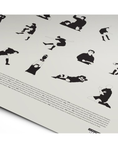 Affiche d'art les grands moments du football français 50 X 70 cm