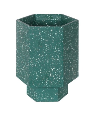 Cache-pot en terrazzo vert canard