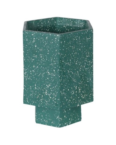 Cache-pot en terrazzo vert canard